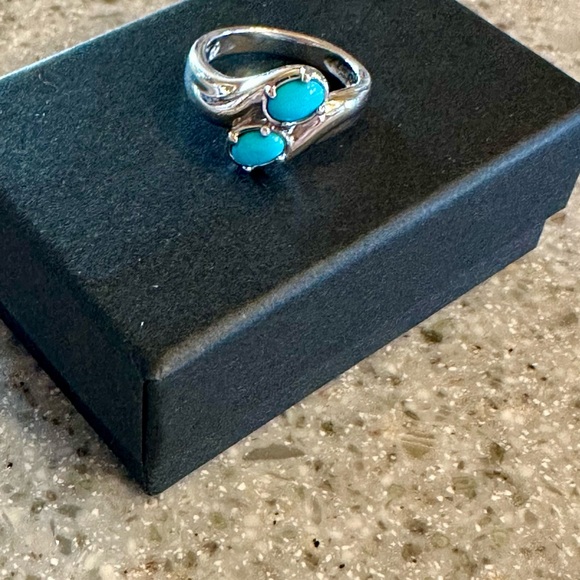 Carolyn Pollack Sterling Silver Sleeping Beauty Turquoise Ring SZ 7 - Picture 4 of 9